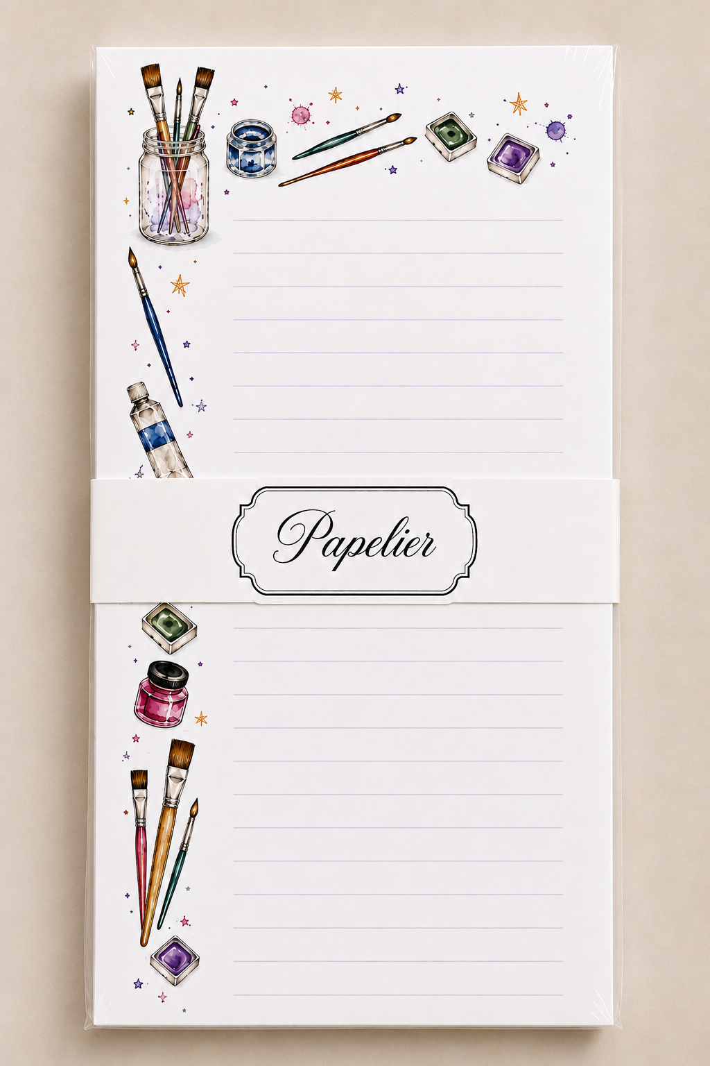 Block de notas Pinceles y Acuarelas