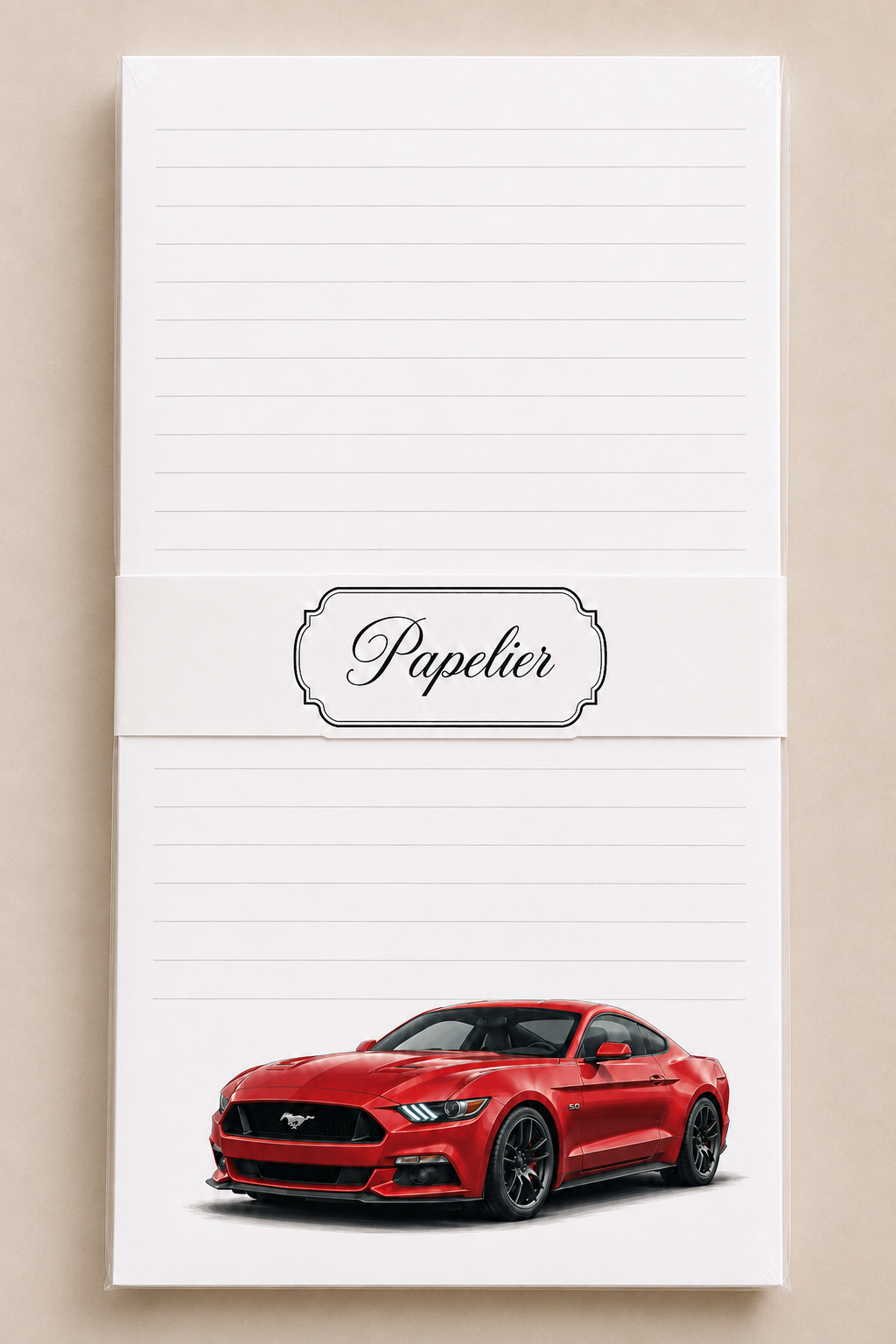 Block de notas Mustang Rojo