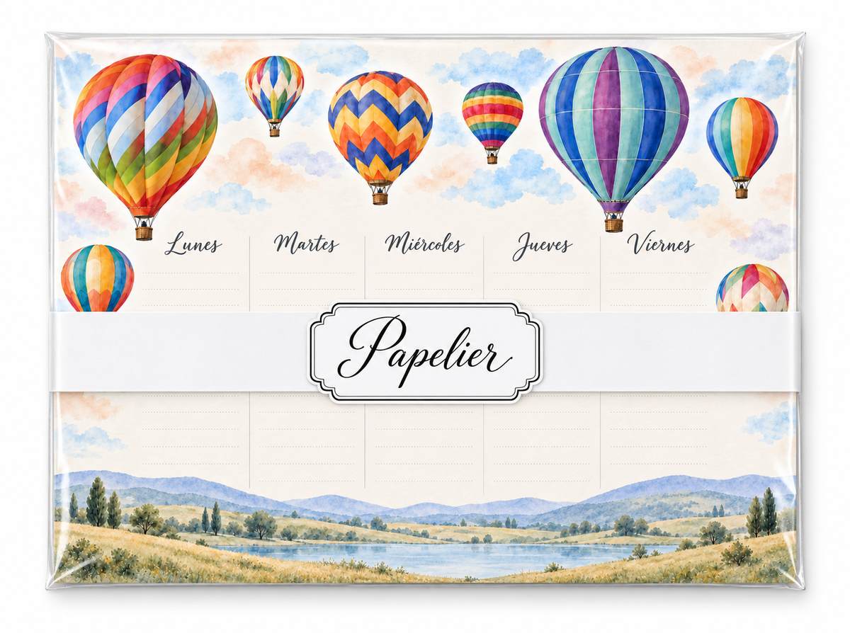 Planner Semanal Globos Aerostáticos (para 6 meses)