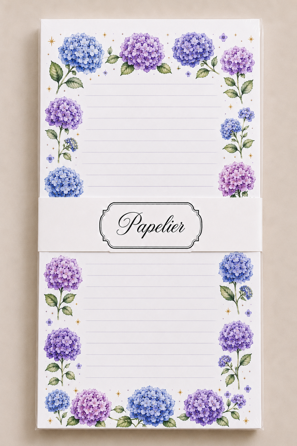 Block de notas Hortensias