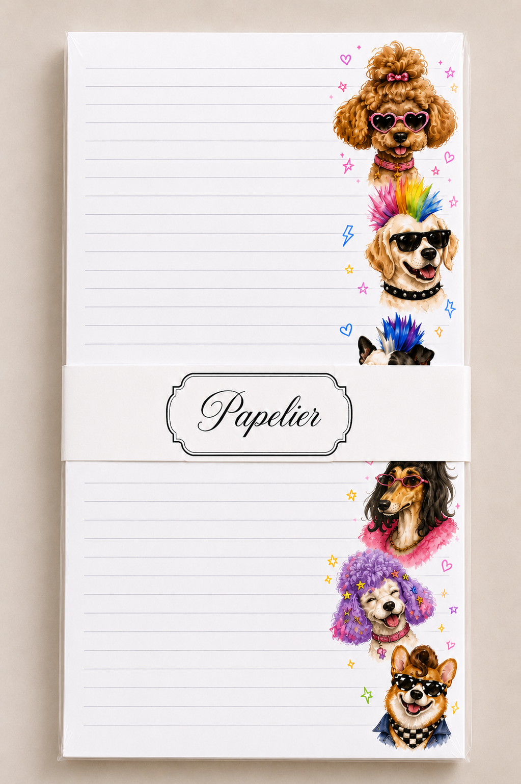 Block de notas Perros Estilosos