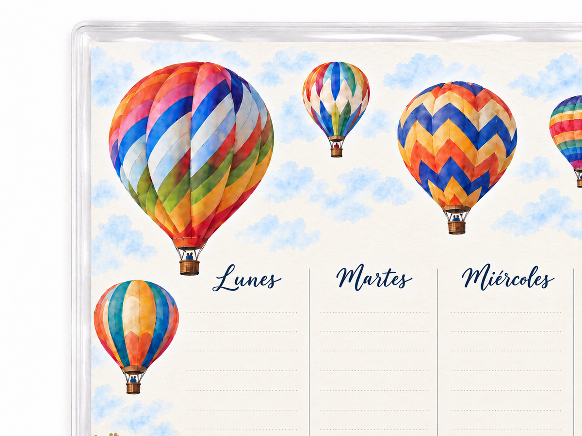 Planner Semanal Globos Aerostáticos (para 6 meses)
